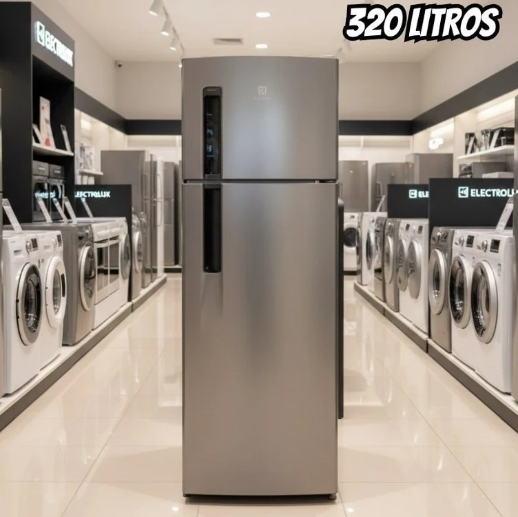 Electrolux Geladeira Electrolux Frost Free 320L Duplex Inox Look (TF38S) 127V