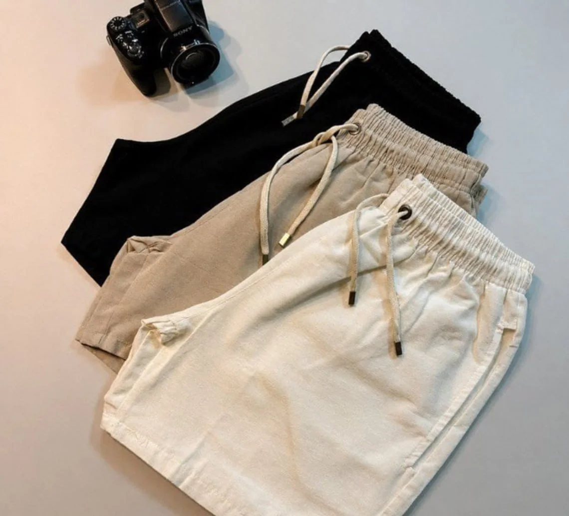 Kit 3 Shorts Masculino Bermuda Linho Mercado Livre