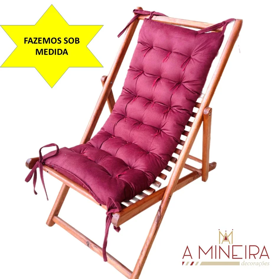 ALMOFADA FUTÓN COMUM PARA ESPREGUIÇADEIRA 120X40 TECIDO SUEDE BANCO CADEIRA Shopee