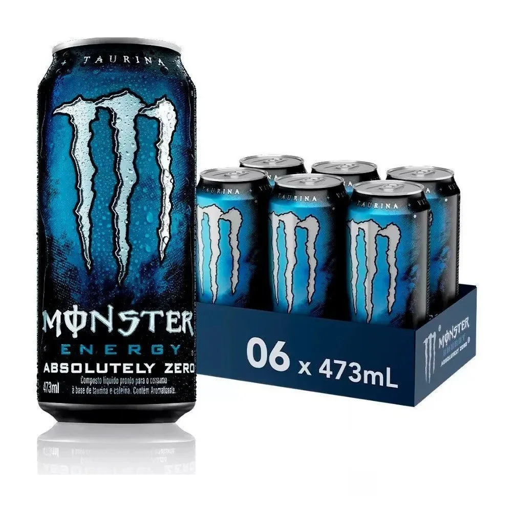 Pack de Monster Absolutely Zero LT 473ml - Unidade 6 unidades