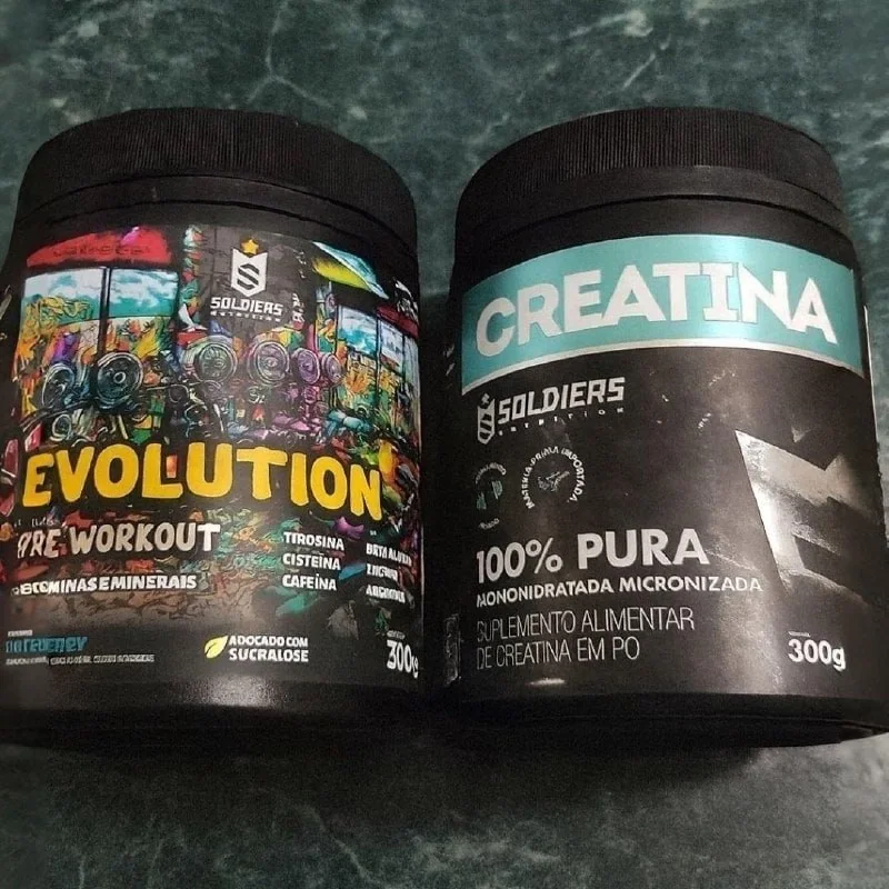 Kit Soldiers Nutrition Creatina 300g + Pré Treino Evolution 300g Mercado Livre