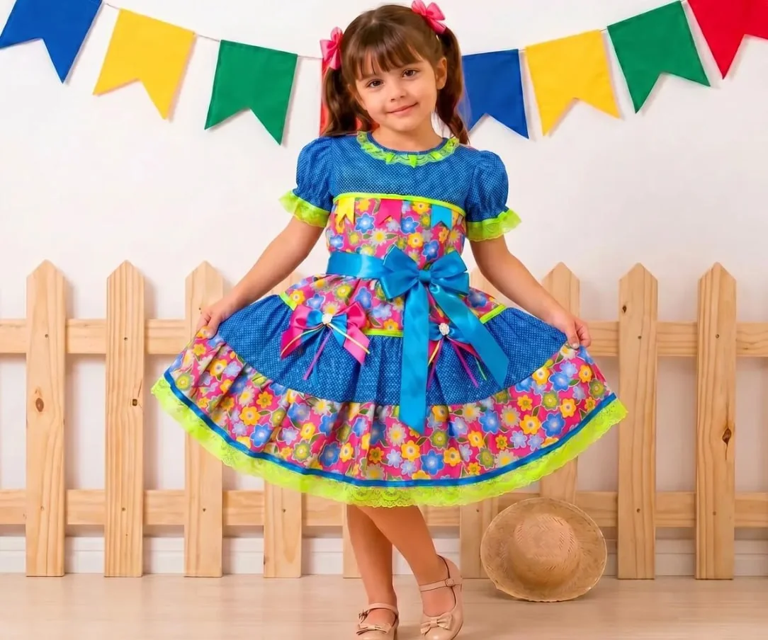 Vestido Festa Junina Infantil Menina (P ao GG) Mercado Livre