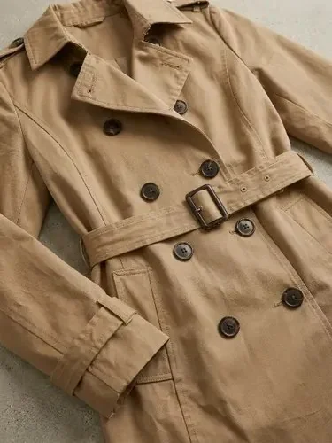 Trench Coat Feminino Bege Casaco Sobretudo Com Cinto Luxo Bege Gg