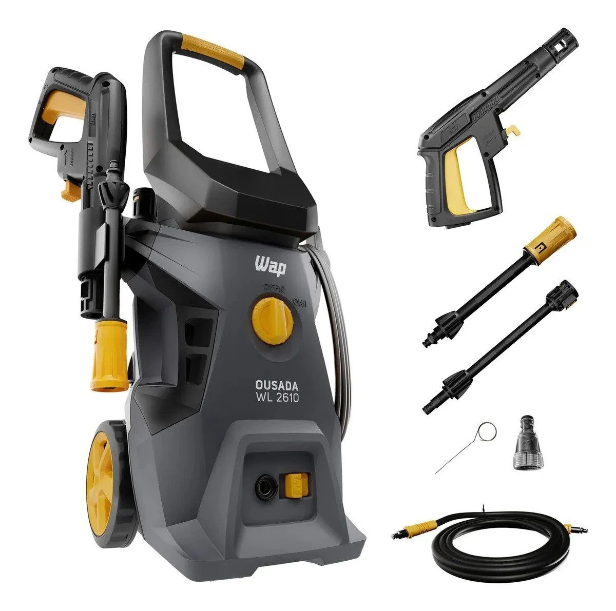Lavadora De Alta Pressão Wap Ousada Wl 2610 1500w E 1750psi Cor Cinza E Amarelo Frequência 60 Hz 220v