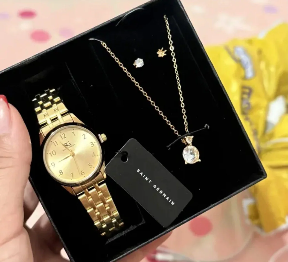 Kit Relógio, Colar e Brincos Saint Germain Mercado Livre
