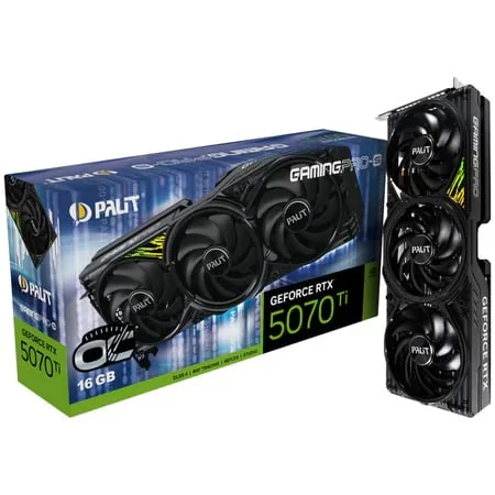 Placa de Vídeo Palit GeForce RTX 5070 Ti OC GamingPro-S, 16GB, GDDR7, 256-bit Shopee