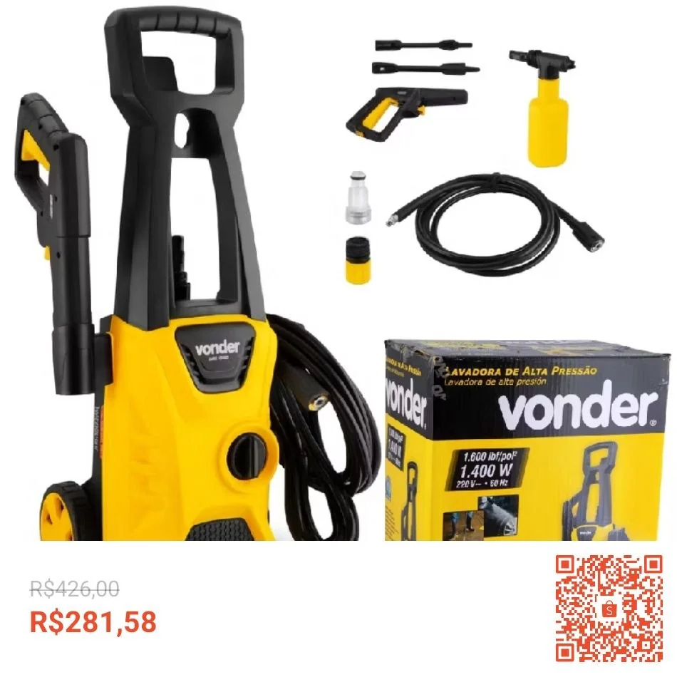 Lavadora Alta Pressão Lav1600 Vonder