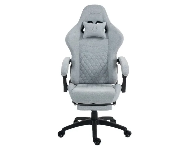 Cadeira Gamer Husky Tempest 700, Até 145kg, Almofadas, Reclinável 150º, Tecido, Descanso para Pés, Cinza - HCG700CZT