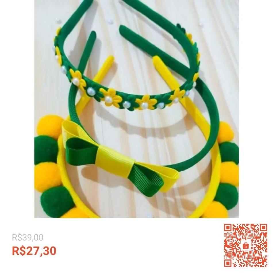 kit 3 Tiaras Copa Do Mundo Tiaras do Brasil Kit Copa do Mundo 3 Peças Arquinho do Brasil Kit Copa