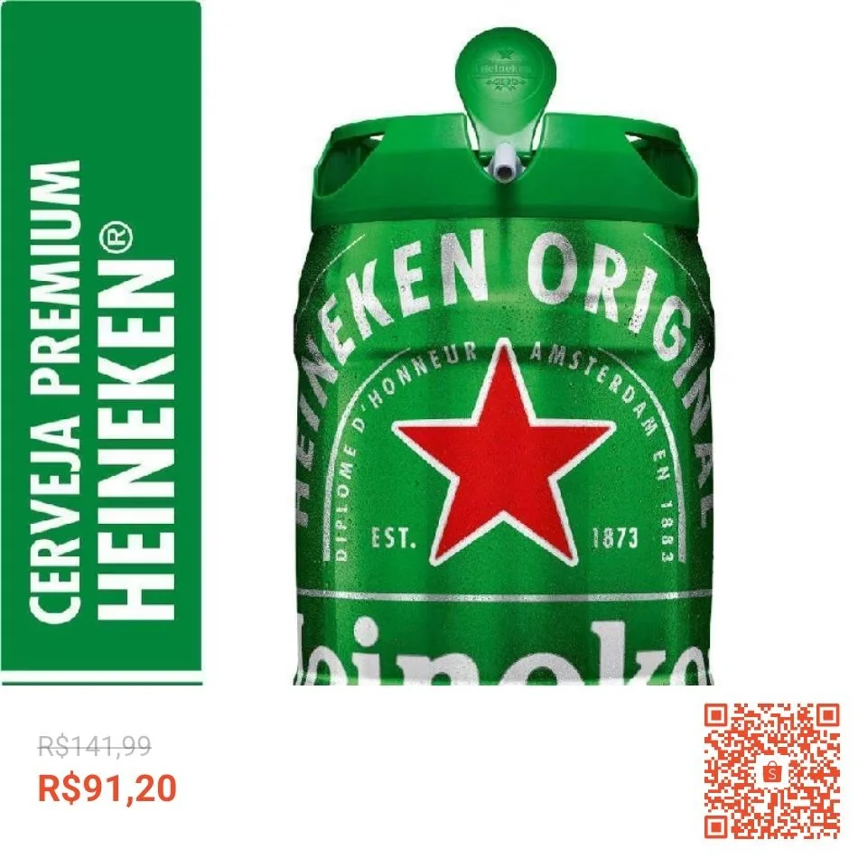 Cerveja Premium 5L Barril Heineken