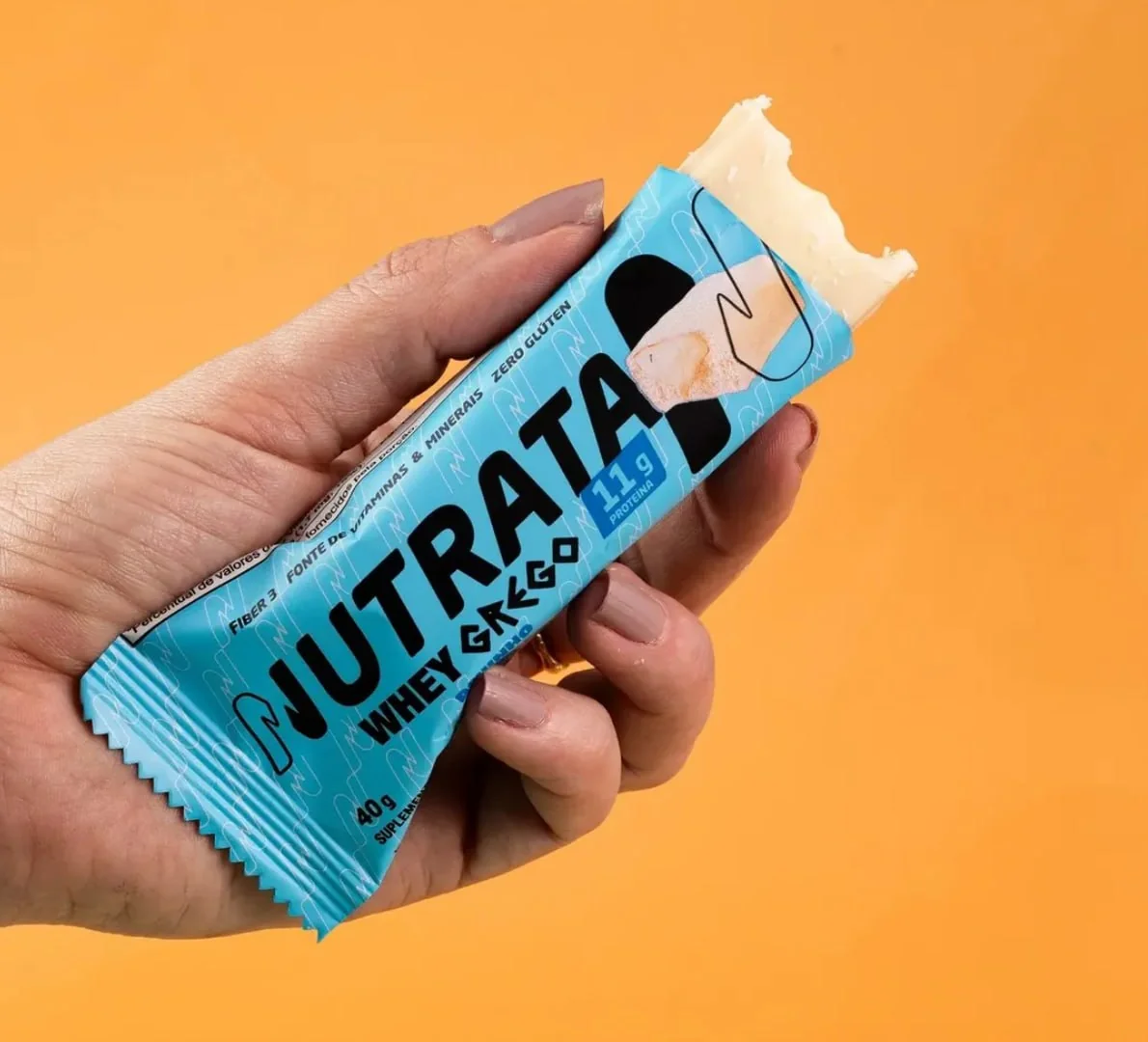 Barra Whey Grego Beijinho 40g Caixa com 12 unidades Nutrata Mercado Livre