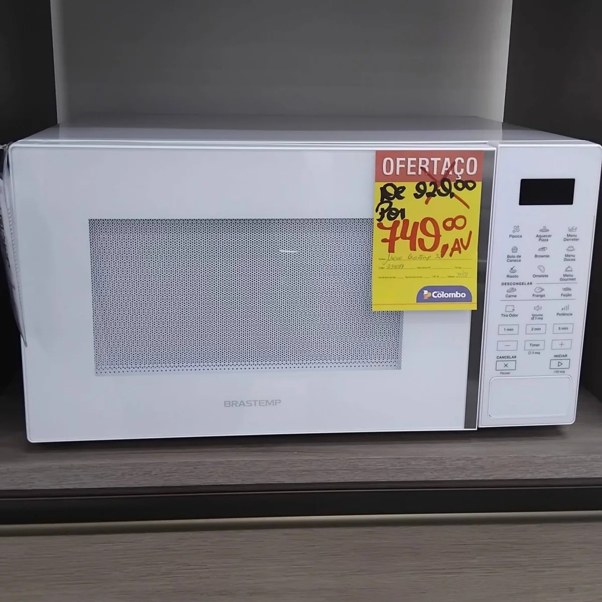 Micro-ondas Menu Gourmet Brastemp Bms46ab 32 Litros Branco 127v