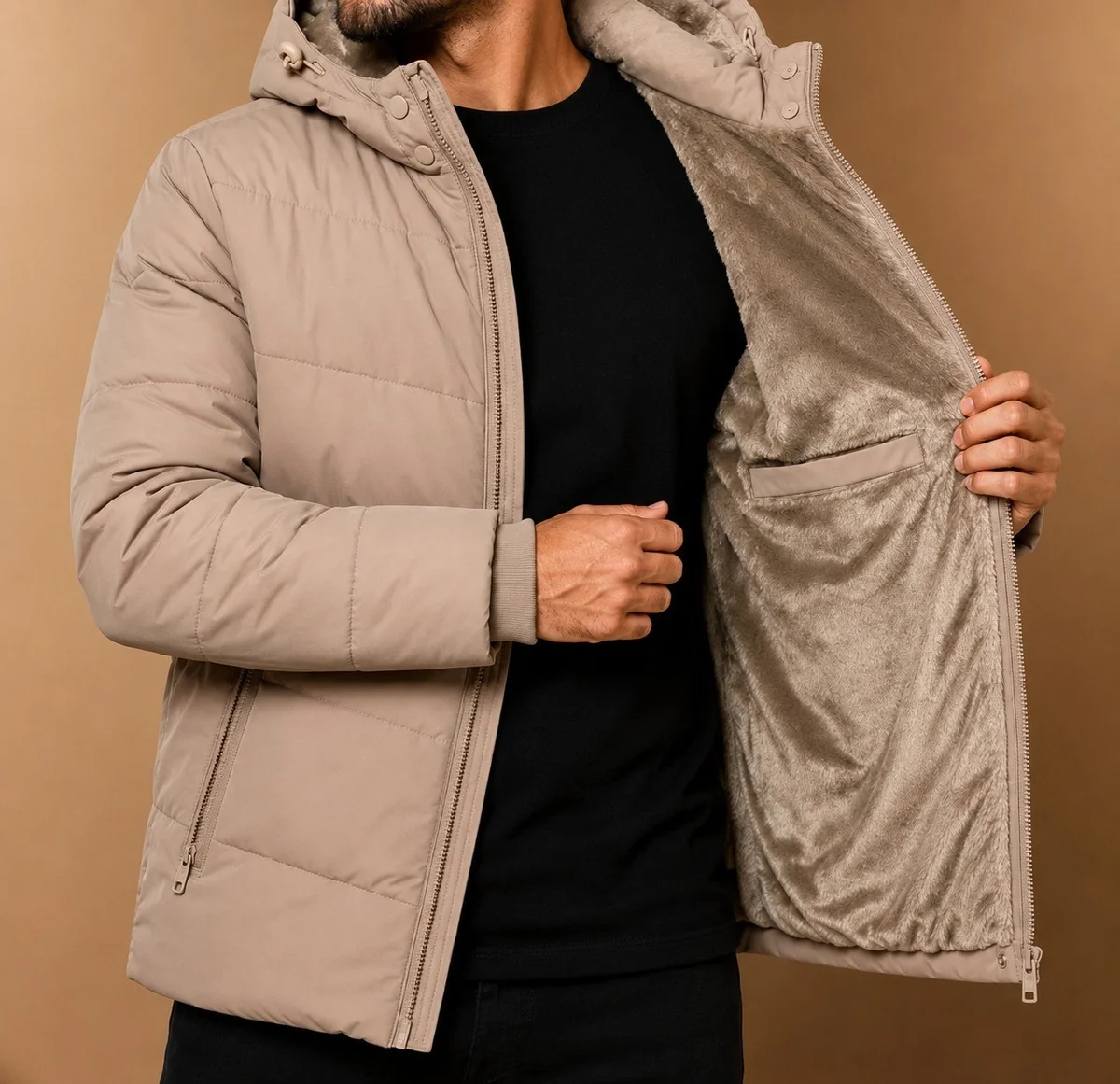 Jaqueta Puffer Térmica com Capuz Mercado Livre