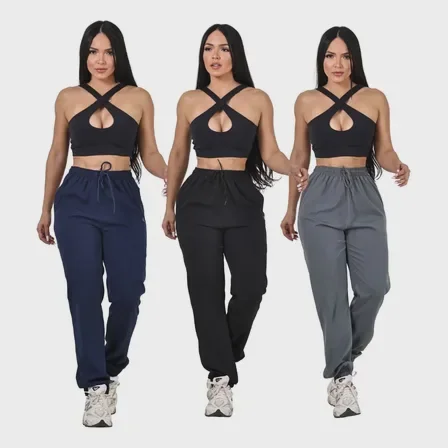 Kit 3 Calças Jogger Femininas - Secagem Rápida e Conforto Mercado Livre