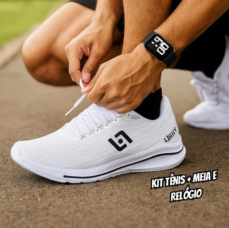 Kit Tenis Masculino Esportivo Treino Academia + Meia Relogio Mercado Livre