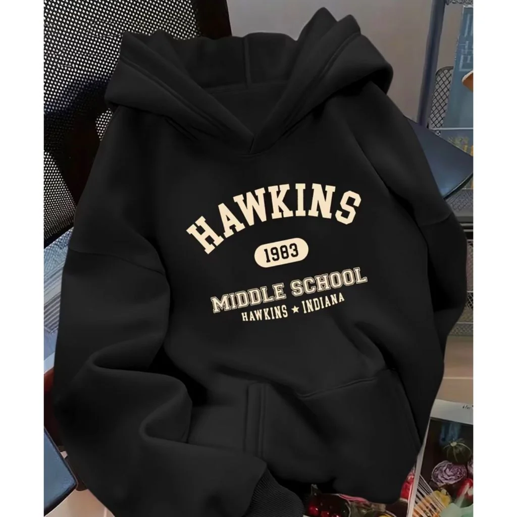 Moletom Unissex Canguru Hawkins 1983 Middle Modelo Estilo Americano Confortável Shopee