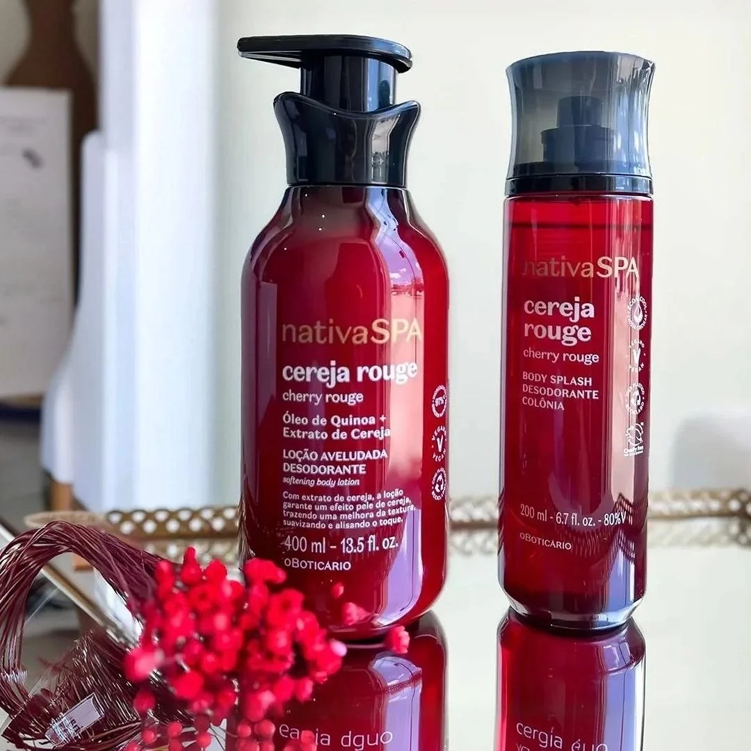 Combo Nativa Spa Cereja Rouge: Loção Corporal 400ml + Body Splash 200ml