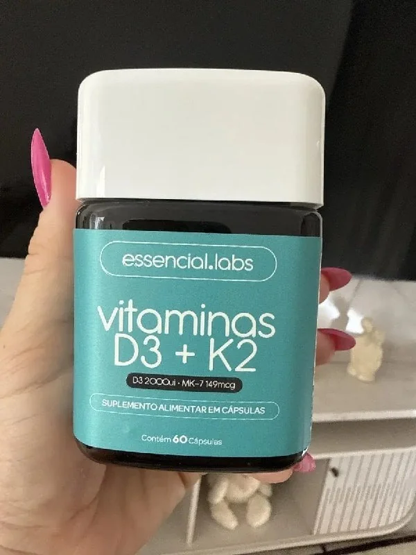 Vitamina D3 + K2 Menaquinona-7 - Fórmula com Máxima Concentração e Biodisponibilidade - 60 Cápsulas Mercado Livre