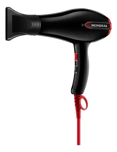 🚀 Secador De Cabelos Turbo, Mondial Preto/vermelho 1900w Sc-41 127v
