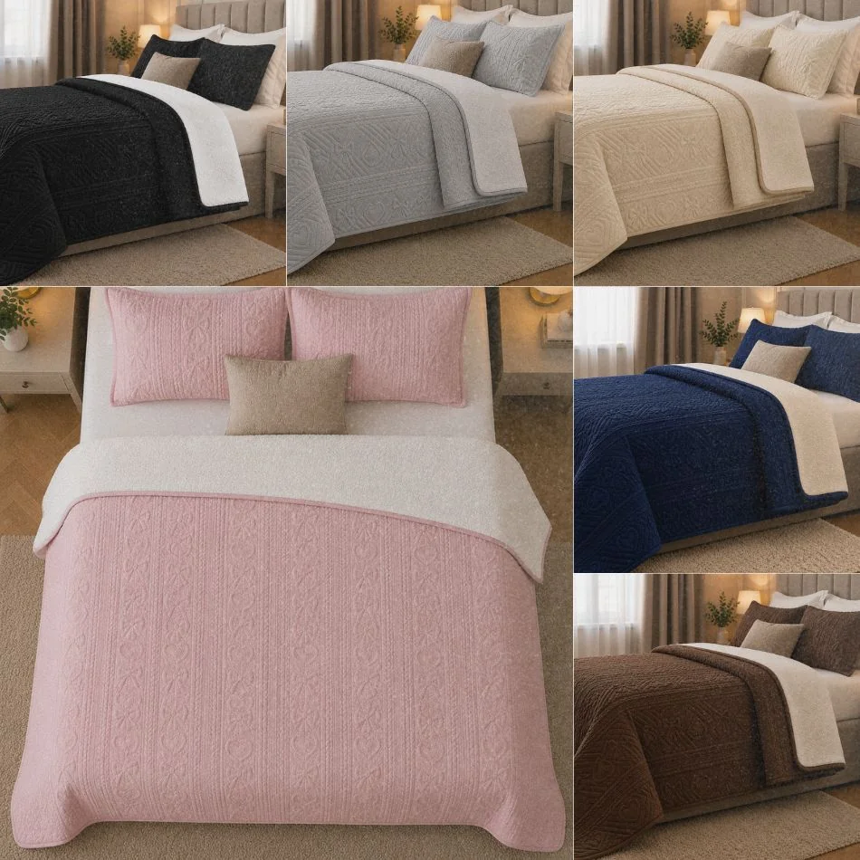 Cobertor Manta Cama Casal Sherpa Edredrom Pele de Carneiro para o Frio Toque Macio Shopee