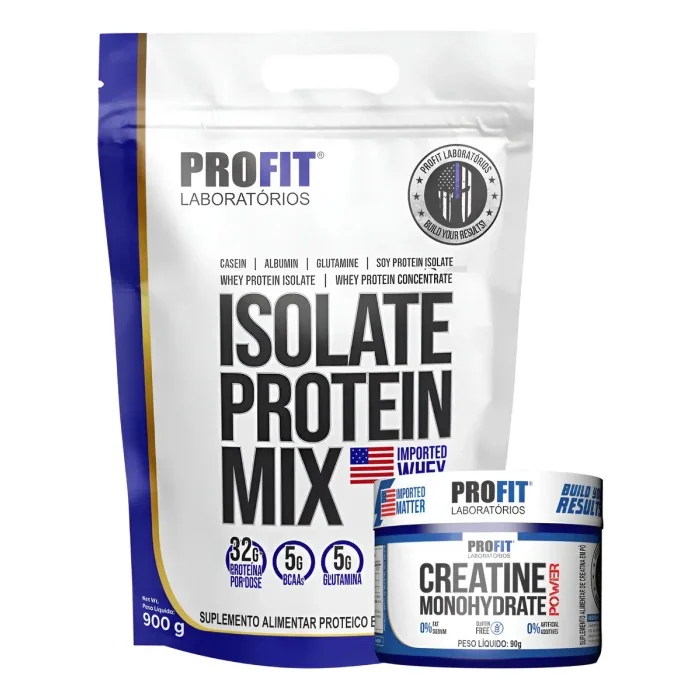 Kit Whey Protein Isolate Mix + Creatina 90g Profit Mercado Livre