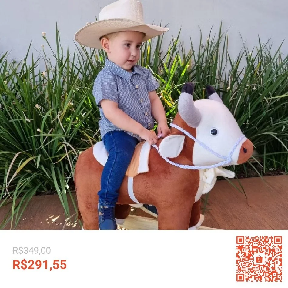 Boizinho de Balanço 74cm Brinquedo Infantil