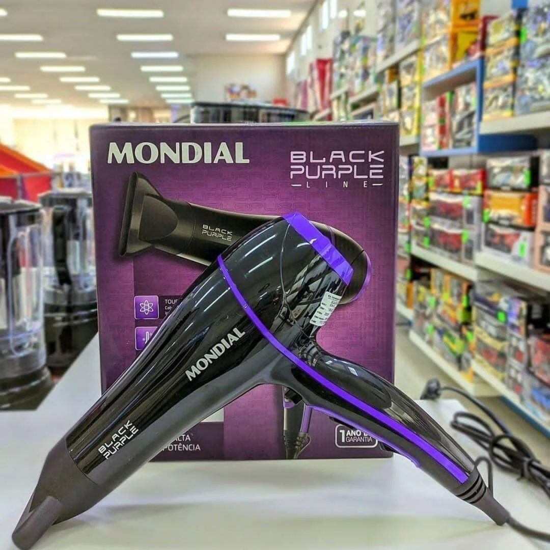 Secador de Cabelos Black Purple SCN-01 com Tourmaline on 2000W Mondial