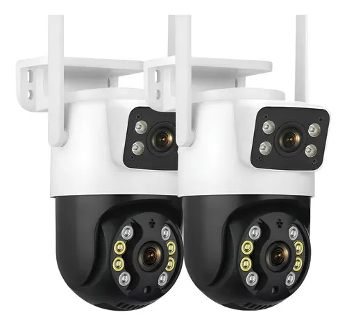 🇧🇷🇧🇷🇧🇷 Kit 2 Camera Segurança A31 Icsee Prova D'agua Lente Dupla Cor Branco/preto Estary Shop