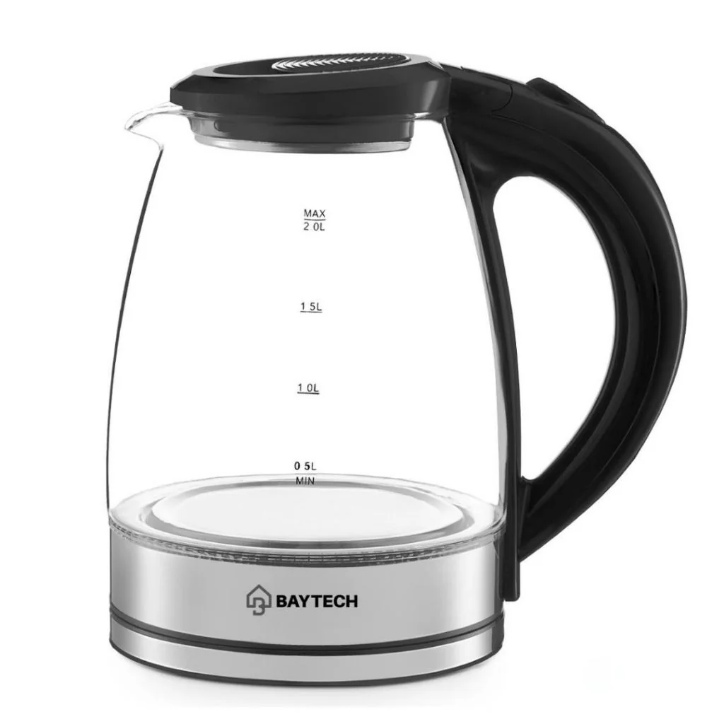 Chaleira Elétrica Vidro 2L 1400W Rotação 360° Fervedor Água Jarra Elétrica 127V / 220V INMETRO Shopee