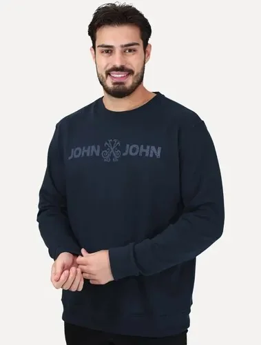 Moletom John John New Basic Logo Rusty Azul Marinho L/g Azul-marinho