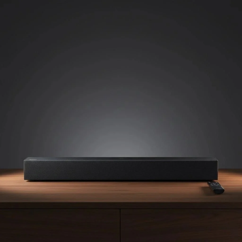 Soundbar Samsung HW-B400F, com 2.0 canais, Bluetooth, Subwoofer integrado e HDMI ARC