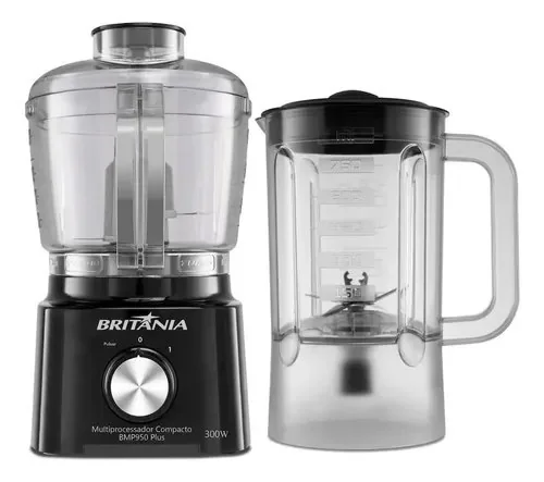 Multiprocessador Britânia 2 Em 1 Compacto Bmp950 Plus 300w Preto 110v
