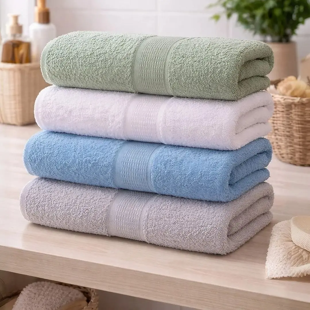 Kit C/4 Toalhas De Banho Gigante 70x1,35cm Toalhão Algodão Sortida