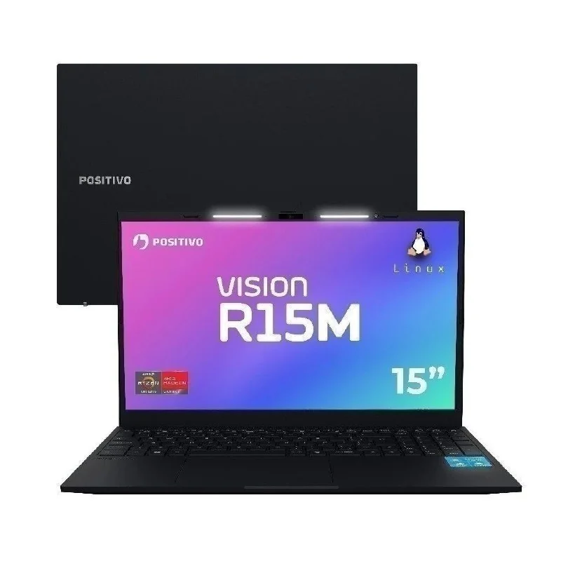 ️ Notebook Vision R15M AMD Ryzen 5-5625U Linux 16GB RAM 512GB SSD Wi-Fi 6 15” IPS