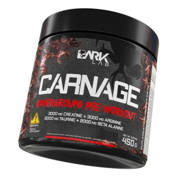 Pré-Treino Carnage Uva 450g + Creatina Mercado Livre