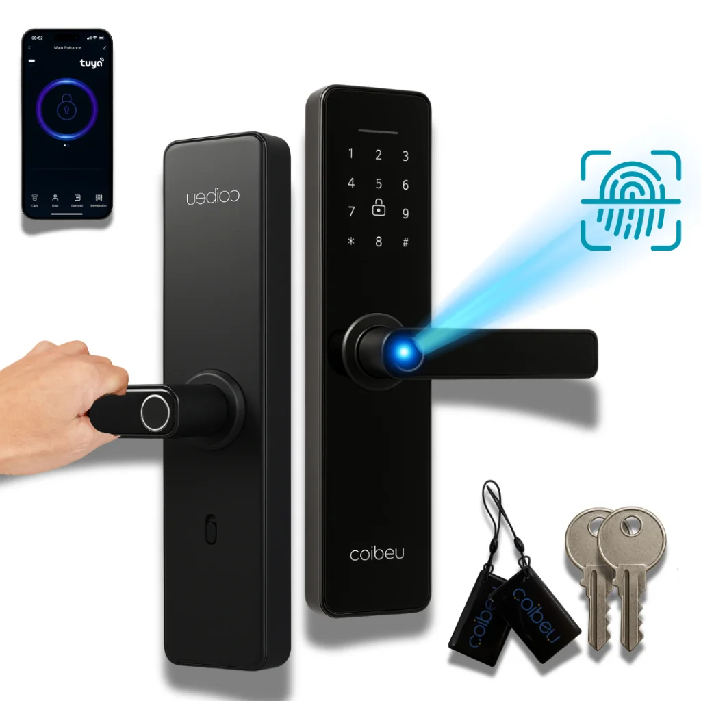 Fechadura Eletrica Eletronica Digital 5 Em 1 Porta Trava Biometria Bluetooth Senha Touch Biométrica Shopee