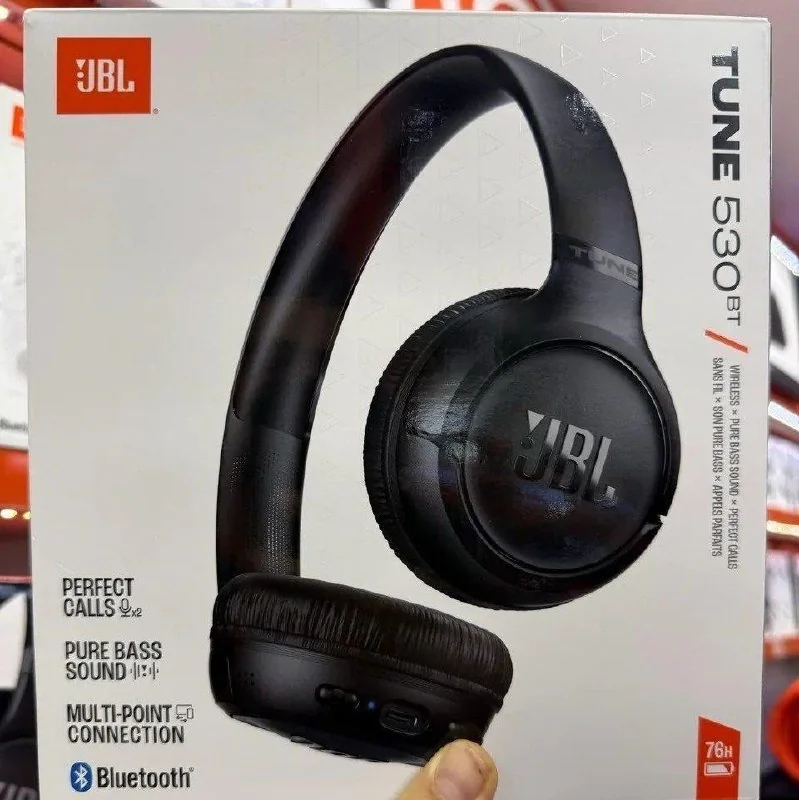JBL, Fone de Ouvido Bluetooth Over-Ear, Tune 530BT, Sem Fio, Até 76 Horas de Bateria - Preto