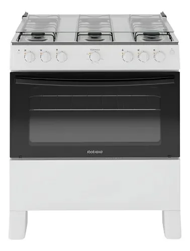 Fogão Itatiaia Star New 6 Bocas Branco Com Mesa De Inox E Acendimento Automático 127/220v