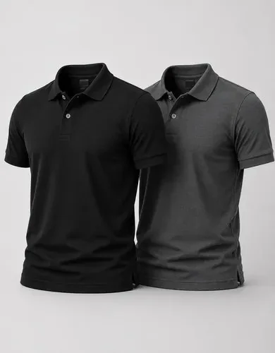 Kit 2 Camisa Gola Polo Masculina Básica Piquet Camiseta