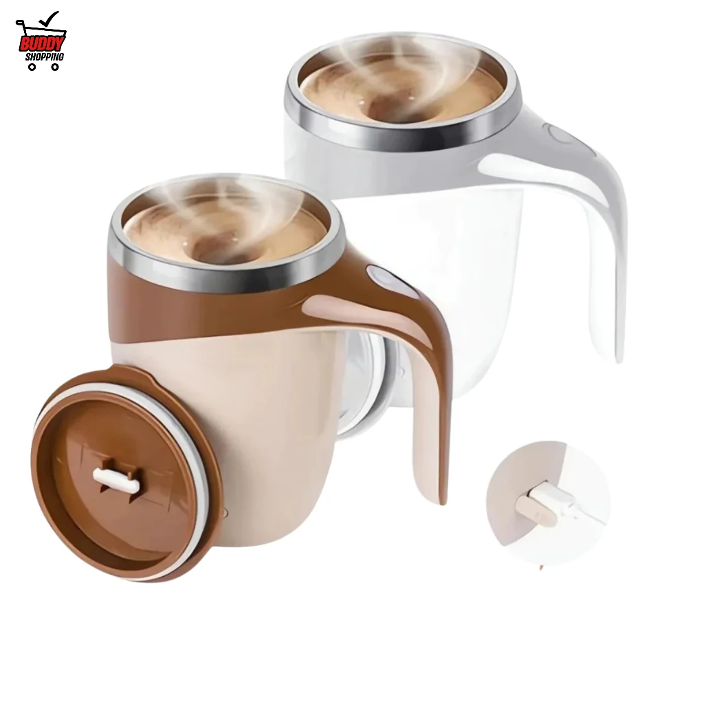 Caneca Misturadora Automática Elétrica USB Bateria Recarregável Mixer Café 380ml Shopee