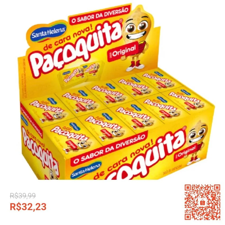 🇧🇷🇧🇷🇧🇷 Paçoca Quadrada Paçoquita C/50 Unidades 1kg Festa Junina Santa Helena
