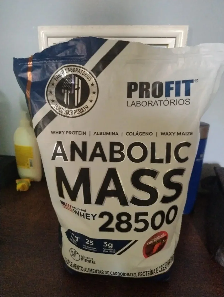 Hipercalórico Anabolic Mass 28500 3kg - Profit Labs (Chocolate com Morango) Mercado Livre