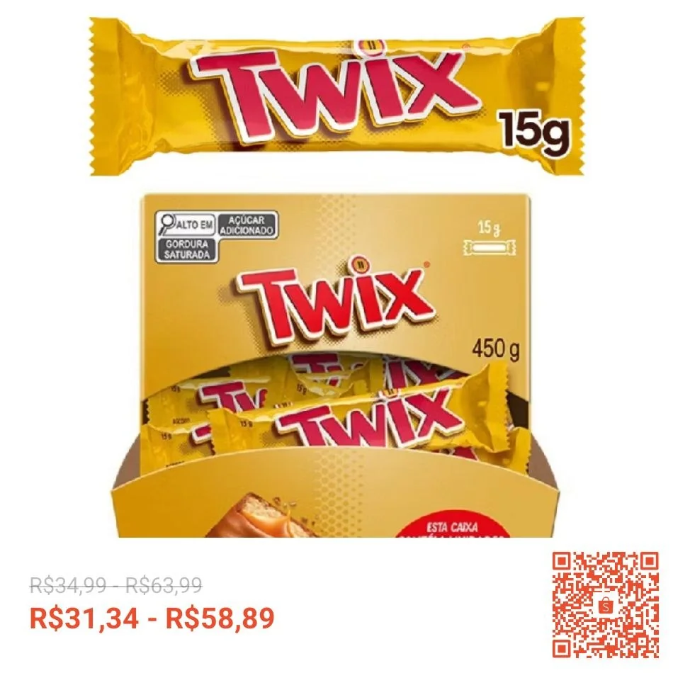 Twix Chocolate de 15GB Cada Mars