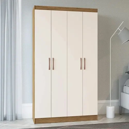 Armário Multiuso 4 Portas Dueto 5000 Móveis Doripel Fi Off White/nogueira