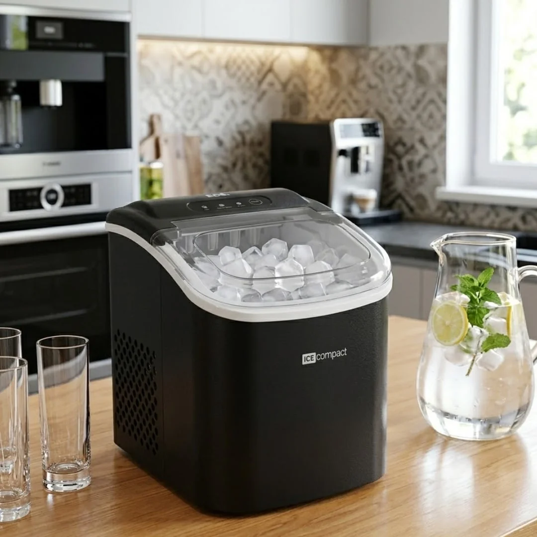 Máquina de Gelo EOS 12Kg Ice Compact Inox All Black EMG06P 110V