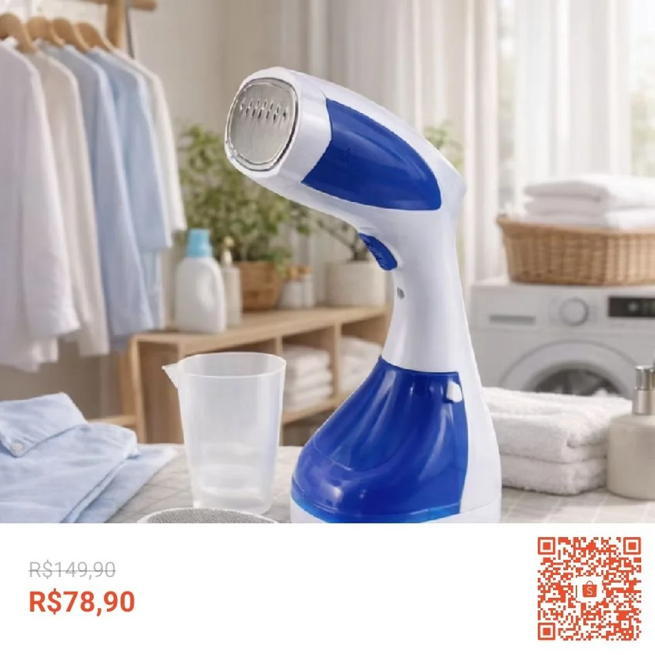 Passadeira A Vapor Portátil Para Roupas Vaporizador Aquecimento Rápido E Prático De Luxo