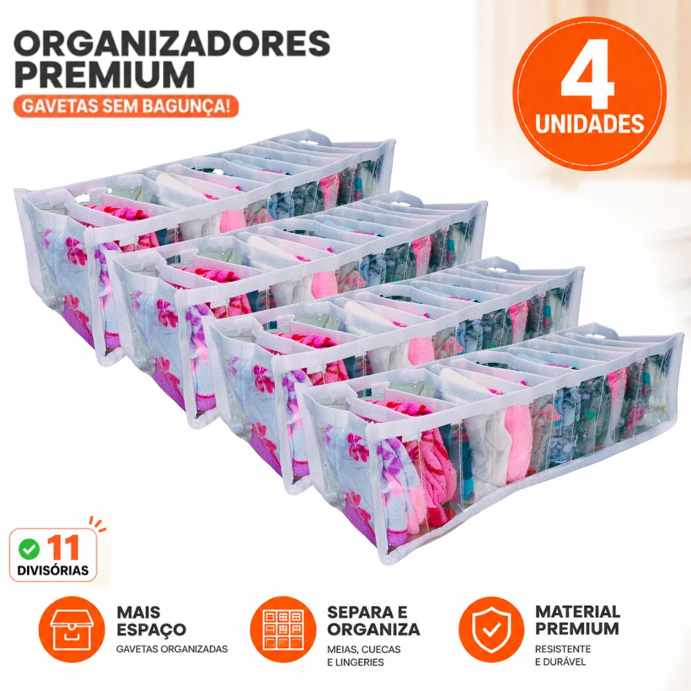 Kit 4 Colmeias Organizadoras P1 Premium  Gavetas, Meias, Cuecas e Lingerie Organizador Gavetas Shopee