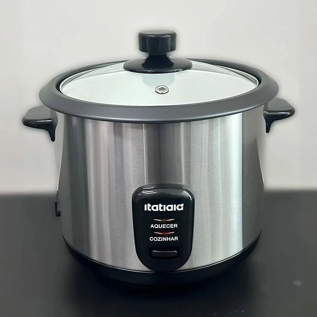 Panela De Arroz Elétrica 10 Xícaras 1.8 Litros Prateado 127v