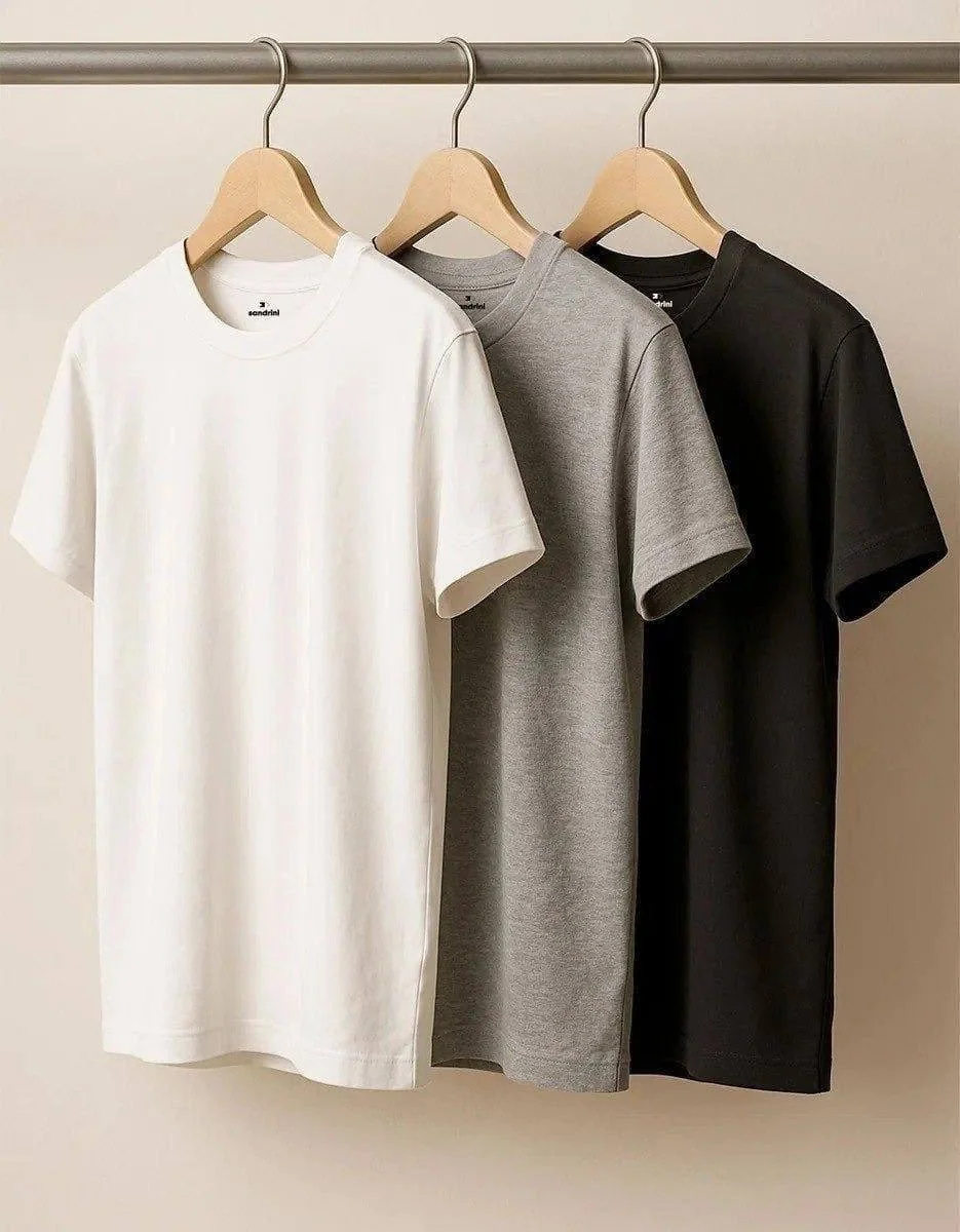 Kit 3 Camisetas Algodão Dia Dia Sandrini Básica Conforto Mercado Livre