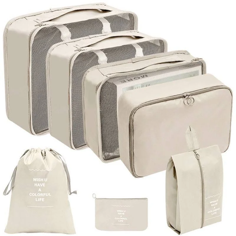 Kit 7 Peças Bolsas Organizadoras para Mala Shopee